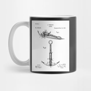 Boat Anchor Patent - Sailing Sailor Lake House Art - White Mug